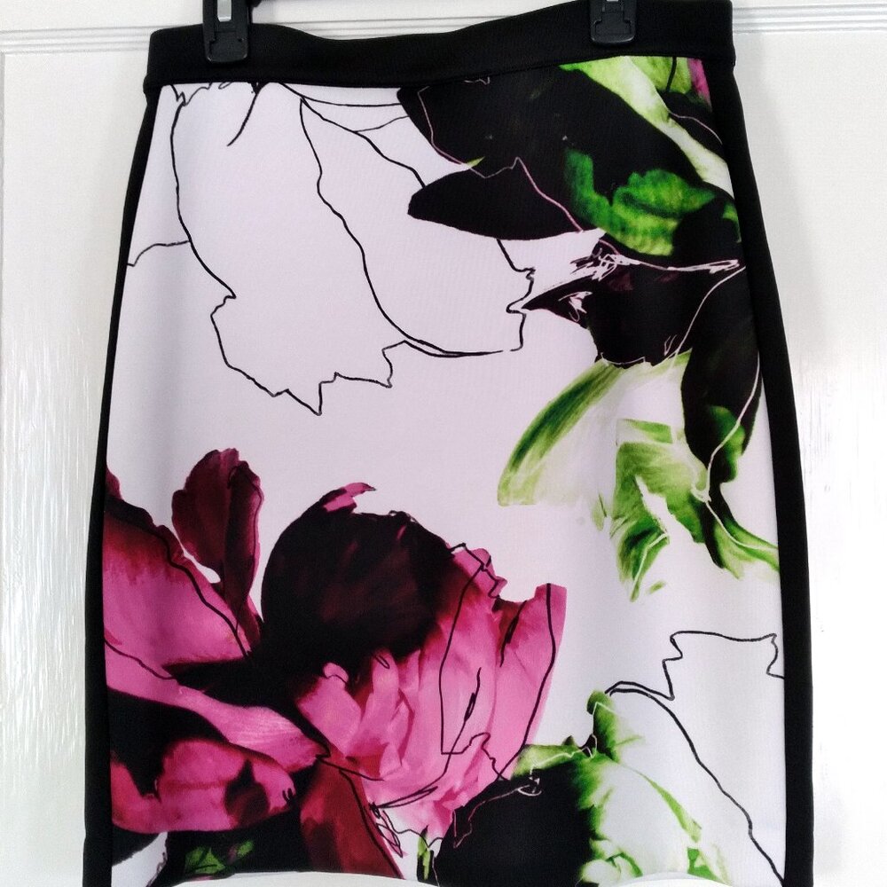 REED A-Line FLORAL PINK SKIRT XS ~ Gorgeous!